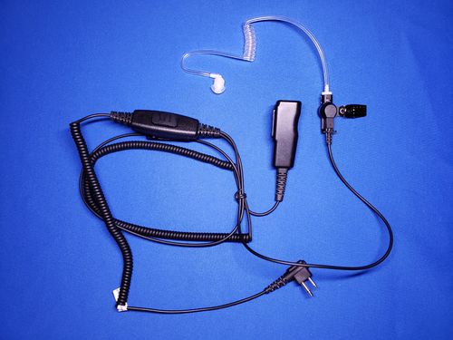 Acoustic Tube Tactical Headset for 2 Prong Motorola (M1)